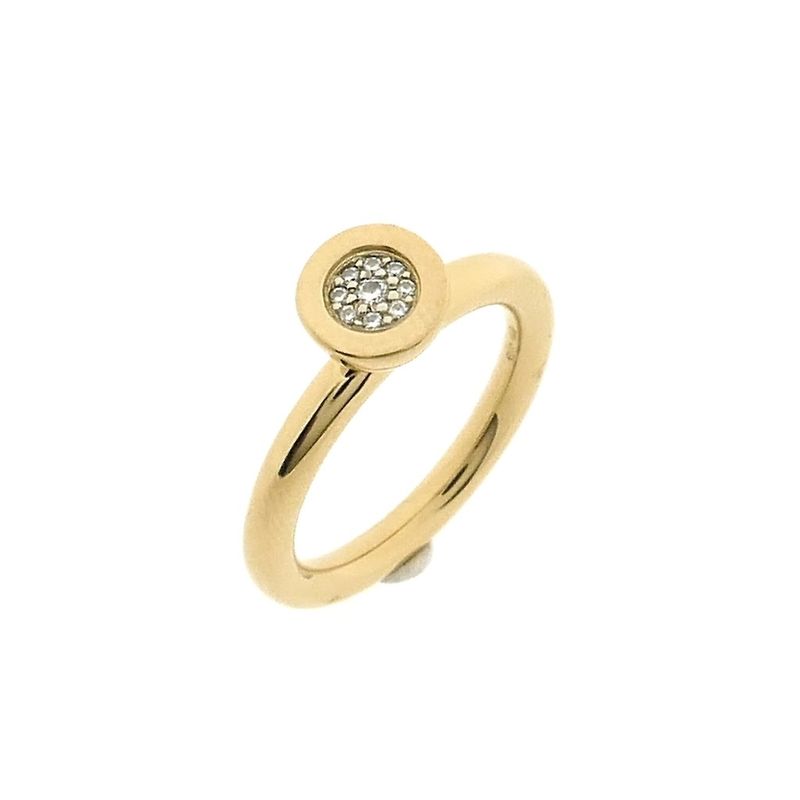 Image 1 of Bron Jewelry gold 'Sushi' ring with diamond; 0.045 ct.