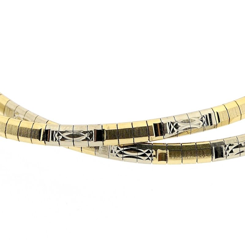 Image 3 of Two-tone gold Omega link necklace