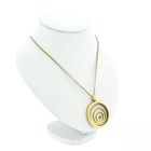 Image 3 of Gold pendant with a spiral and diamond