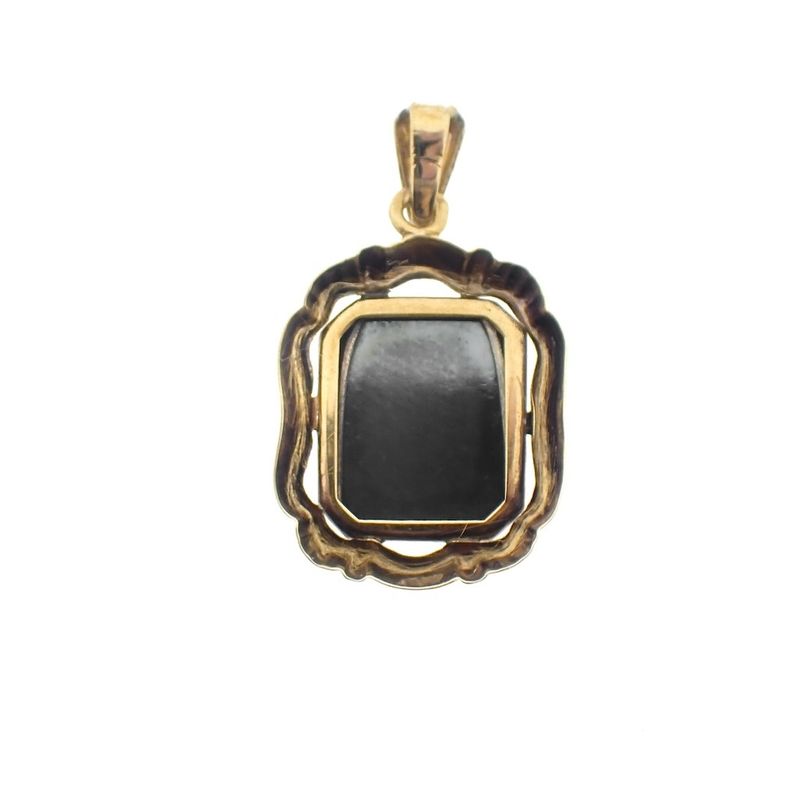 Image 8 of Vintage gold pendant with hematite