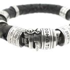 Image 3 of Silver leather Buddha to Buddha bracelet | 21 cm