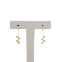 Gold earrings with zirconia