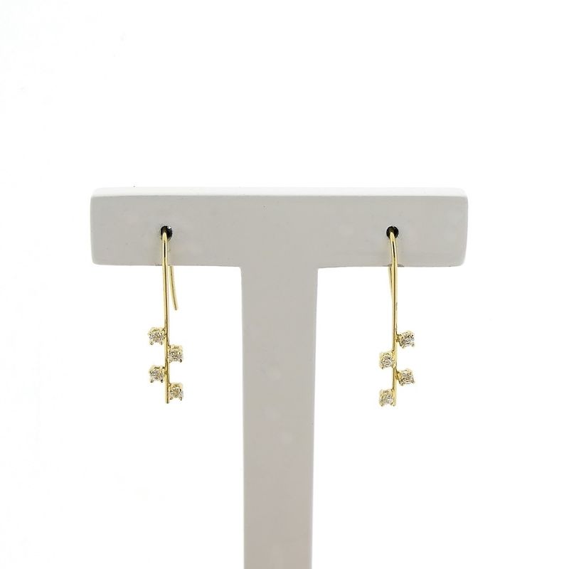 Image 1 of Gold earrings with zirconia