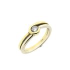 Image 1 of Two-tone gold ring with diamond; 0.22 ct.