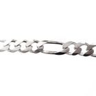 Image 3 of Robust silver Figaro men's bracelet.
