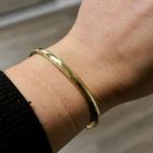 Image 12 of Golden Slave Bracelet with Engravings; Size M