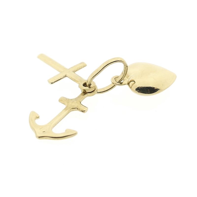 Image 7 of Gold pendant; Faith, hope and love