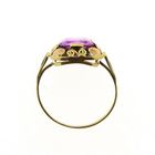 Image 5 of Gold ring with synthetic pink ruby ​​| Vintage