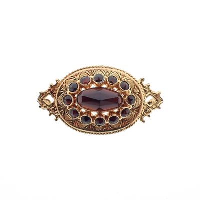 Image 1 of Antique gold brooch with garnet