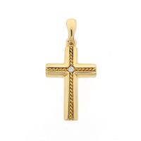 Gold cross with zirconia