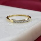 Image 2 of Gold ring with diamonds; 0.045 ct.