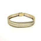 Image 3 of Two-tone gold zigzag link bracelet