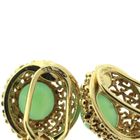 Image 4 of Gold clip-on earrings with chrysoprase