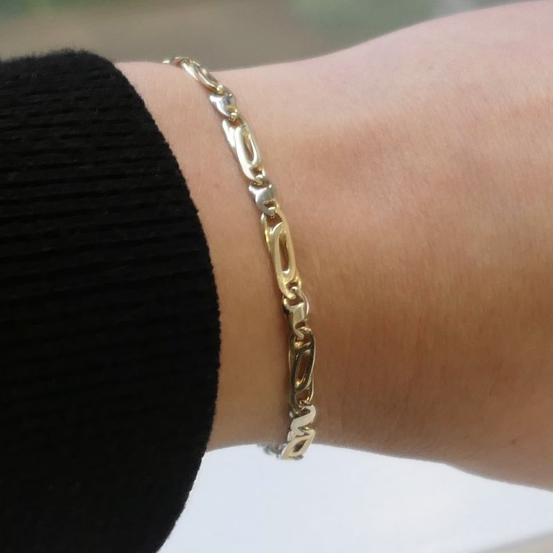 Image 10 of Two-tone gold fantasy link bracelet | 19 cm