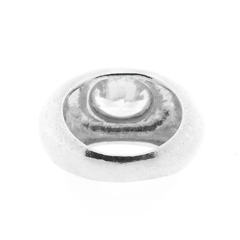 Image 3 of Wide silver ring with zirconia