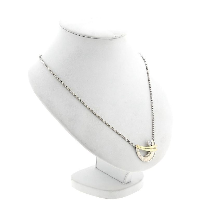 Image 3 of Silver Necklace with Fixed Pendant