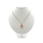 Image 1 of 18-karat gold jasseron necklace with a fixed rose quartz pendant; 38.5 cm - 43.5 cm | Tirisi