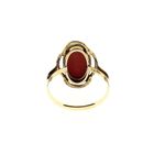 Image 4 of Vintage Gold Ring with Blood Coral