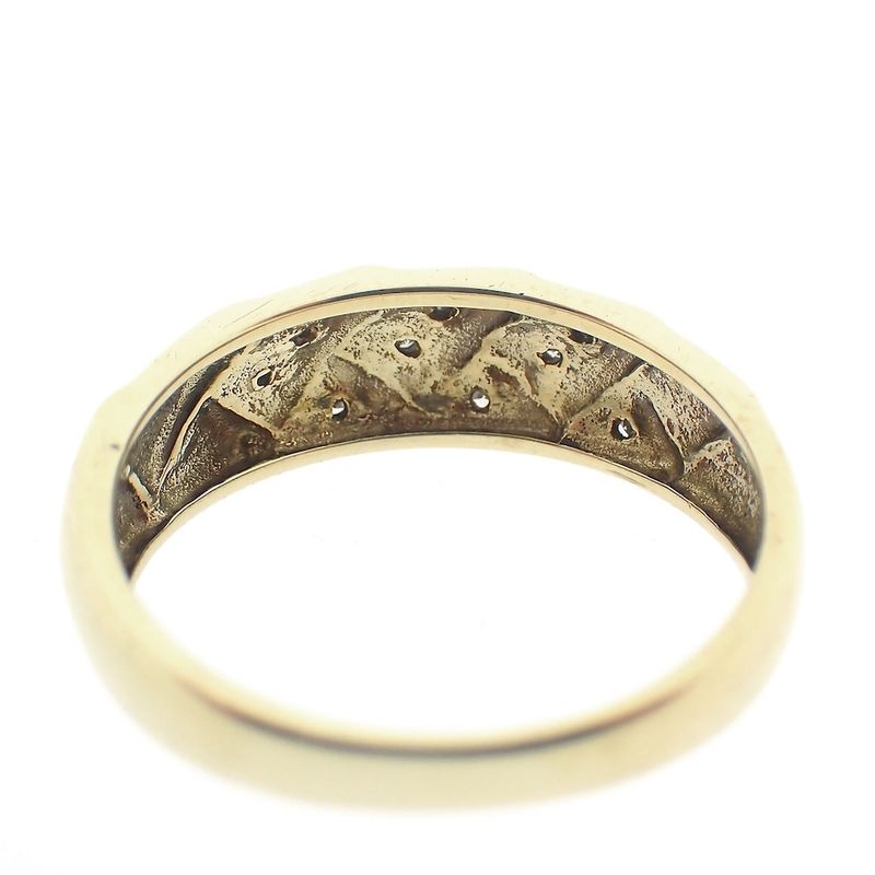 Image 7 of Gold ring with diamonds; 0.045 ct.