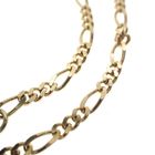 Image 3 of Gold Figaro link chain | 61 cm