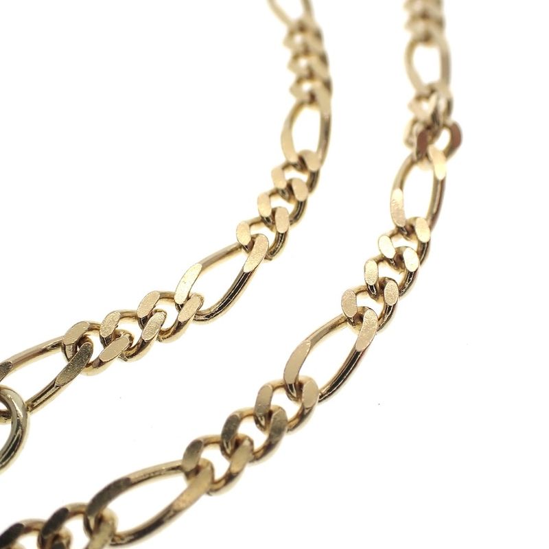 Image 3 of Gold Figaro link chain | 61 cm