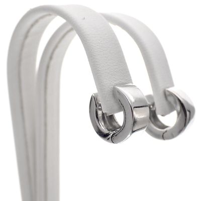 Image 1 of White gold earrings; Ø 11.5 mm