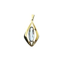 Gold pendant with Aquamarine