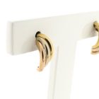 Image 7 of Tricolor gold stud earrings