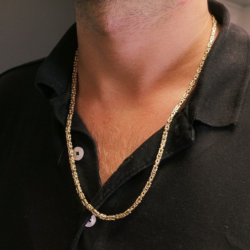 Image 4 of Gold square king chain