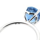 Image 7 of White gold solitaire ring with topaz