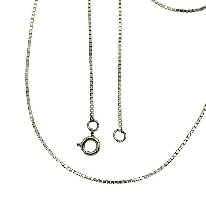 Image 1 of White gold Venetian necklace | 39.5 cm