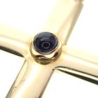 Image 4 of Gold cross pendant with sapphire