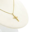 Image 5 of Gold pendant of cross with corpus | INRI