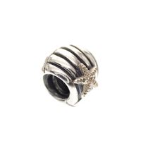 Pandora charm; Silver with gold; Golden Starfish