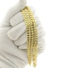 Image 7 of Gold flat gourmet link chain | 60.5 cm