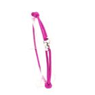 Image 3 of Forever Knots® Handcrafted Magenta Satin Bracelet with Silver Link