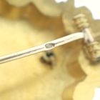 Image 7 of Vintage/antique gold brooch with filigree technique and blood coral