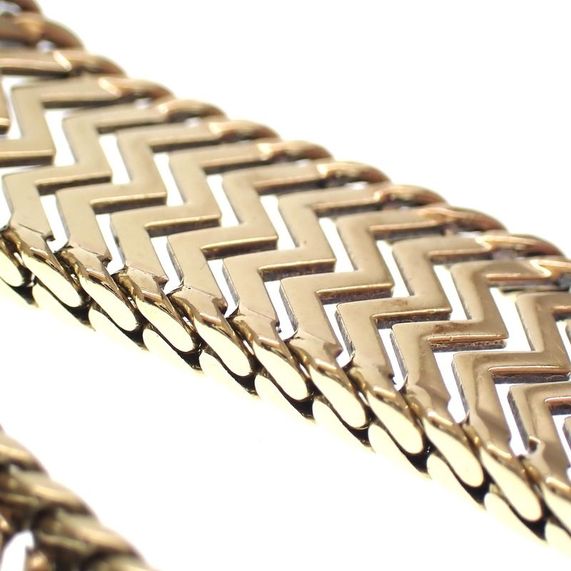 Image 5 of Gold zigzag link bracelet | 19 cm
