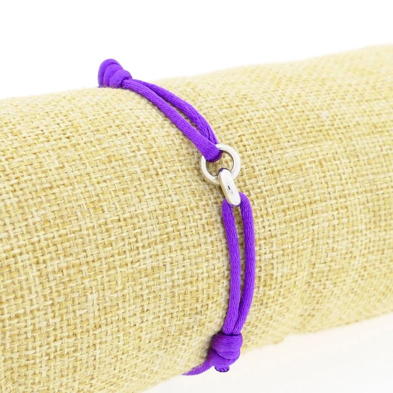 Image 7 of Forever Knots® Handmade Purple Satin Bracelet