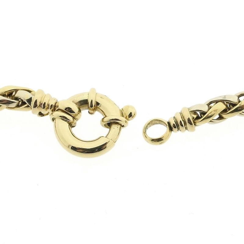 Image 6 of Two-tone gold foxtail link necklace | 45 cm