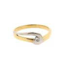 Image 3 of Bicolor Gold Ring; Diamond 0.04 ct.; 14 Carat; Size 17.5
