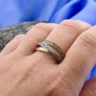Image 6 of Rose Gold Crossover Ring with Zirconia
