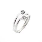 Image 1 of White gold ring with zirconia stones