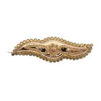 Antique gold brooch; Filigree