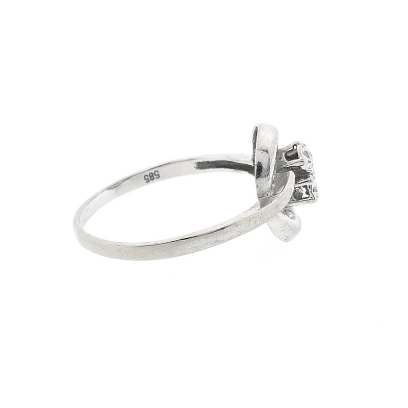 Afbeelding 5 van Witgouden ring met diamanten; 0,06 ct.