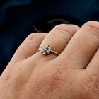 Image 4 of Gold Ring with Zirconia; 14 Karat; Size 16