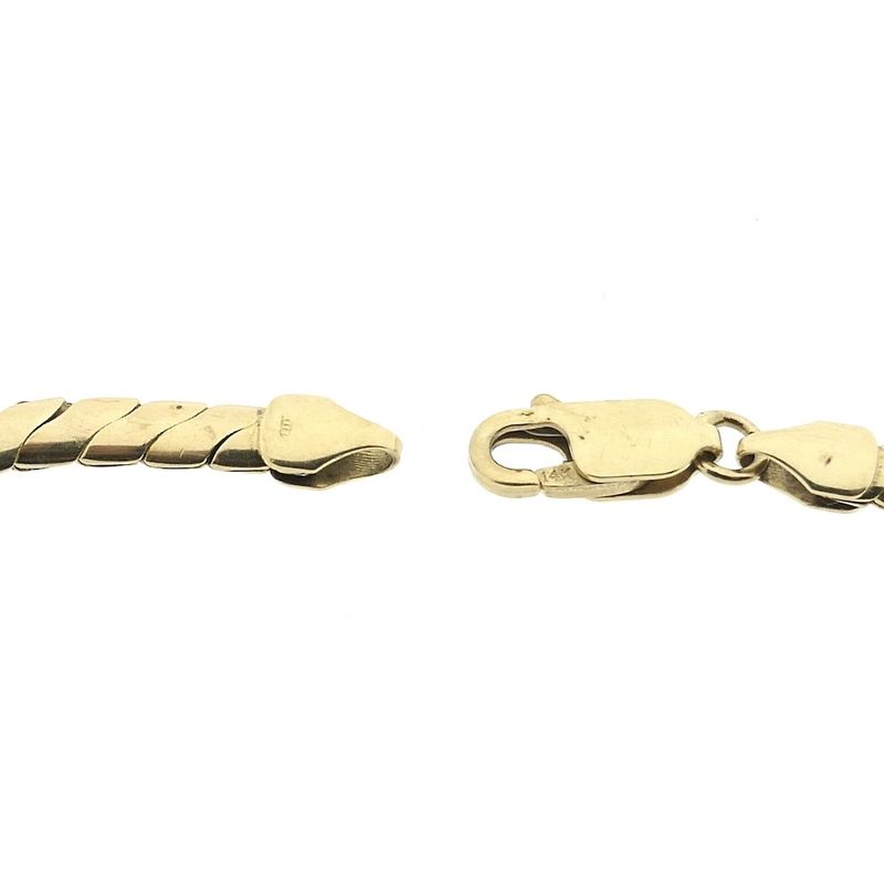 Image 7 of Gold S-link bracelet; 19 cm