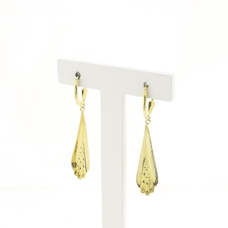 Image 3 of Gold diamond-plated earrings