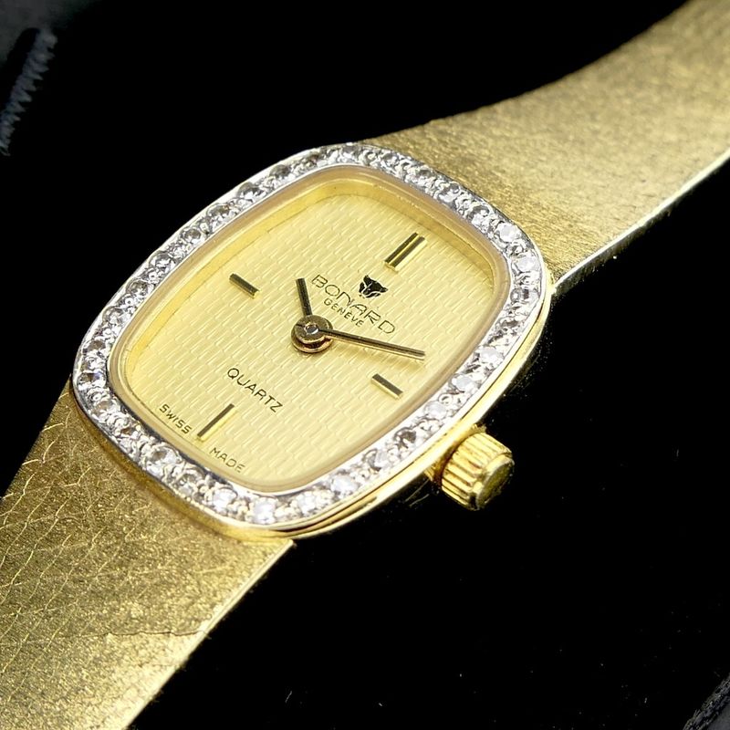 Image 4 of Bonard Geneva; 14k gold ladies' watch with diamonds
