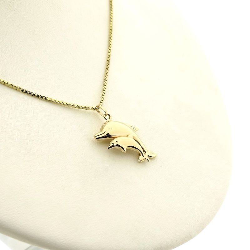 Image 6 of Golden dolphin pendant